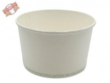 1200 Stk. Becher Papiereisbecher Eisbecher 500 ml Ø 90 x 55 mm Papurbecher