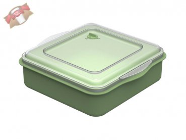 35 Stk. Mehrweg Universalbox „ToGo“, grün/transparent 220 x 210 x 70 mm