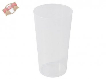 320 Stk. Mehrweg-Becher PP 400 ml Ø 79 x 142 mm transparent für Festivals, Partys & mehr