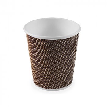 50 Stk. Coffee to go Kaffeebecher Ripple Cup 0,2 l. braun lila