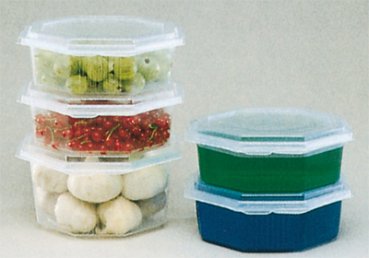 50 Stk. Haushaltsboxen Salatboxen Achteckschalen 1000 ml