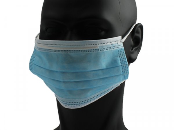 50 Stk. 3-lagig Mundschutz Maske Gesichtsmaske Hygienemaske Einweg blau