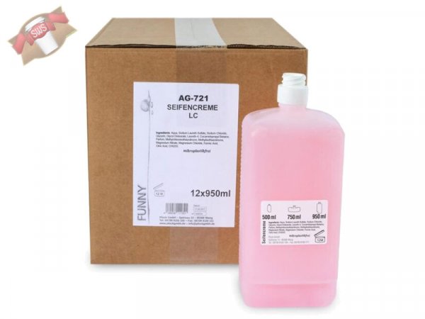 12 CW Kartuschen Seifencreme rosa 950 ml ohne Mineralöle & Parabene