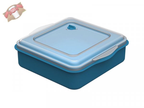 35 Stk. Mehrweg Universalbox „ToGo“, blau/transparent 220 x 210 x 70 mm