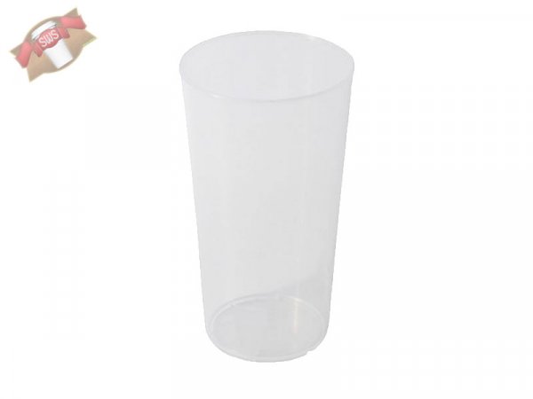 320 Stk. Mehrweg-Becher PP 400 ml Ø 79 x 142 mm transparent für Festivals, Partys & mehr