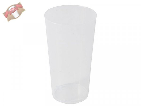 320 Stk. Mehrweg-Becher PP 400 ml Ø 79 x 142 mm transparent für Festivals, Partys & mehr